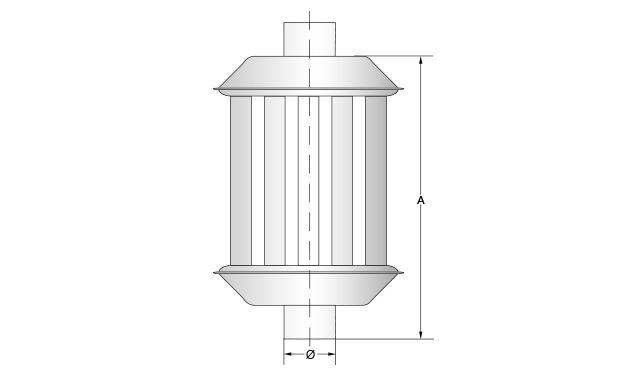 Scambiatore di calore porcellanato a 8 tubi cilindrici Accessori ALA spa